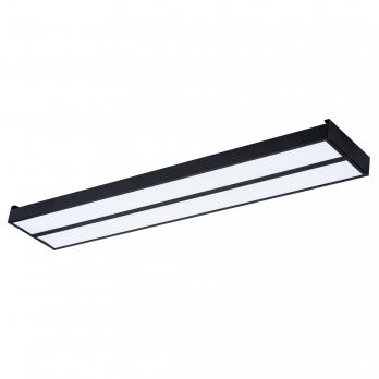 ULO-K15A 2x22W-4000K-L100 IP44 BLACK Светильник линейный светодиодный подвесной. Белый свет 4000К. 5324 Лм. Алюминий. Цвет черный. TM Uniel