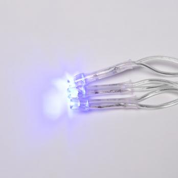 ULD-C3020-240-TTK BLUE IP44 Занавес светодиодный с эффектом мерцания. 3х2м. Соединяемый. 240 светодиодов. Синий свет. Провод прозрачный. TM Uniel