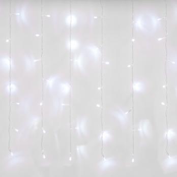 ULD-C3020-240-TTK WHITE IP44 Занавес светодиодный с эффектом мерцания. 3х2м. Соединяемый. 240 светодиодов. Белый свет. Провод прозрачный. TM Uniel