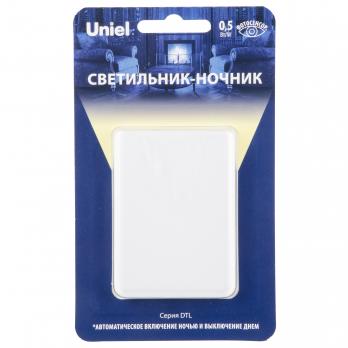 DTL-320 Прямоугольник-White-Sensor Светильник-ночник. С фотосенсором день-ночь. Белый. ТМ Uniel DTL-320 Прямоугольник-White-Sensor Светильник-ночник. С фотосенсором день-ночь. Белый. ТМ Uniel