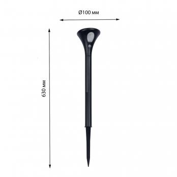 USL-F-169-PT630 SENSOR Садовый светильник на солнечной батарее. с датчиком движения. 1 светодиод. Белый свет. 1x3.7V Li-Ion аккумулятор в-к. IP44. TM Uniel