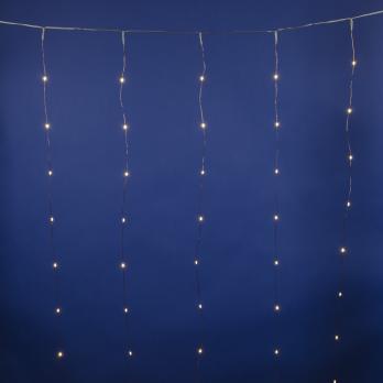 ULD-C1510-100-STA WARM WHITE IP44 Занавес светодиодный со статическим свечением. 1.5х1м. 100 светодиодов. Теплый белый свет. Провод прозрачный. TM Uniel