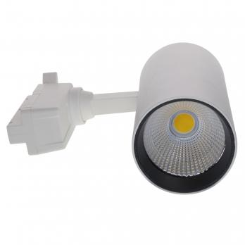 ULB-Q277 30W-4000К WHITE Светильник-прожектор светодиодный трековый. 2300 Лм. Белый свет 4000К. Корпус белый. ТМ Volpe