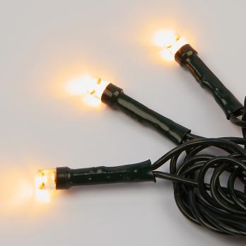 ULD-S5000-500-DGA WARM WHITE IP20 Гирлянда светодиодная. 50м. 500 светодиодов. Теплый белый свет. Провод зеленый. ТМ Uniel