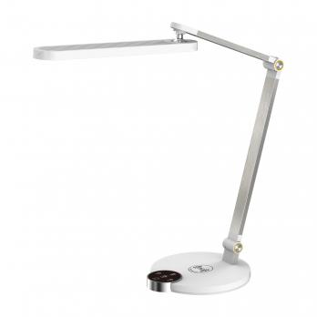 ULM-D113 18W-3000-6000K-DIM WHITE Светильник настольный светодиодный с беспроводной зарядкой телефонов. Сенсорный выключатель. Диммер. Белый. TM Uniel