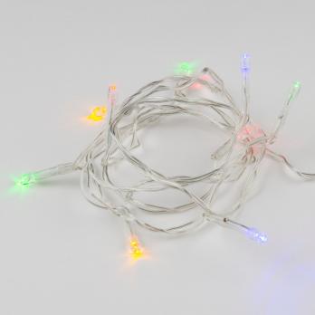 ULD-S0150-010-STB-2AA MULTI IP20 Гирлянда светодиодная на батарейках 2AA не в-к. 1.5м. 10 светодиодов. Разноцветный свет. Провод прозрачный. TM Uniel