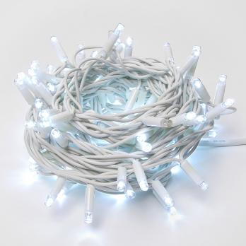 ULD-S1000-120-DWA WHITE IP67 Гирлянда светодиодная с контроллером. 120 светодиодов. 10 м. белая. IP67. провод белый