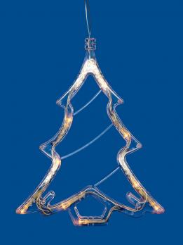 ULD-H1620-010-STA-3AAA WARM WHITE IP20 XMAS TREE Фигура светодиодная Ёлочка на батарейках 3AAA не в-к. 18х19см. Подвесная. 10 светодиодов. Теплый белый свет.  Провод прозрачный. TM Uniel