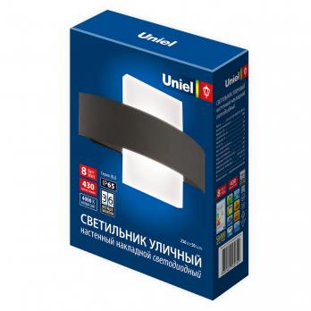 ULU-S32A-8W-4000K IP65 BLACK Светильник светодиодный уличный. Архитектурный накладной. Белый свет 4000K. Корпус черный. TM Uniel