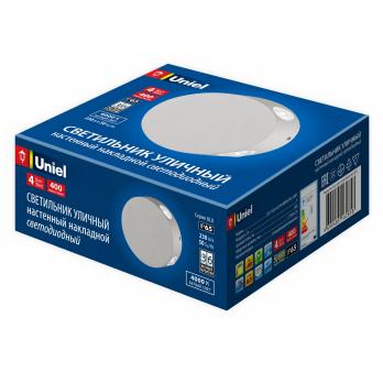 ULU-S42A-4x1W-4000K IP65 GREY Светильник светодиодный уличный. Архитектурный накладной. Белый свет 4000K. Корпус серый. TM Uniel