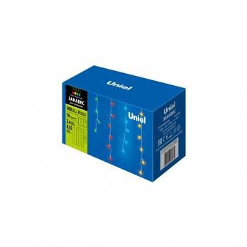 ULD-E2405-100-DTA MULTI IP20 RAINBOW Занавес светодиодный фигурный с контроллером Радуга. 16 нитей. 100 светодиодов. Размер 2.5х0.5м. Цвет свечения разноцветный. IP20. Провод прозрачный. Упаковка картон.