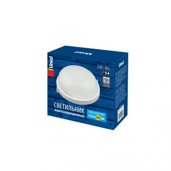 UWL-R01 100W-E27 IP54 WHITE Круг Светильник влагозащищенный под лампу Е27. ТМ Uniel.