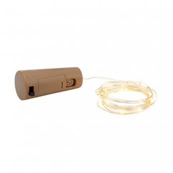 ULD-S0200-020-SСR-3LR WARM WHITE IP20 WINESTOPPER Гирлянда светодиодная Роса с пробкой на батарейках 3xLR44в-к. 2м. 20 светодиодов. Теплый белый свет. Провод медный. TM Uniel