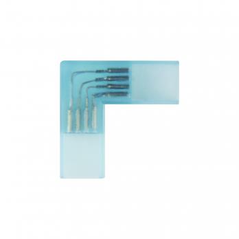 UTC-K-24-B67-RGB CLEAR 005 POLYBAG Соединитель контактный L-образный для светодиодных лент 220В 5050 RGB. 4 контакта. цвет прозрачный. 5 штук в пакете