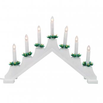 UDL-L7101-007-SWA-WW WHITE BRIDGE Фигура Новогодняя горка. 39.5х30.5см. 7 миниламп накаливания. Теплый белый свет. Корпус белый. Материал пластик. TM Uniel