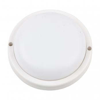 ULW-Q217 18W-6500К SENSOR IP65 WHITE Светильник светодиодный влагозащищенный. с микроволновым датчиком движения. Круг. Дневной свет 6500K. Диаметр 172 мм. Корпус белый. ТМ Volpe