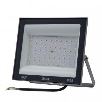 ULF-F23-70W-6500K IP65 160-240V GREY Прожектор светодиодный. Дневной свет 6500K. Корпус серый. TM Uniel