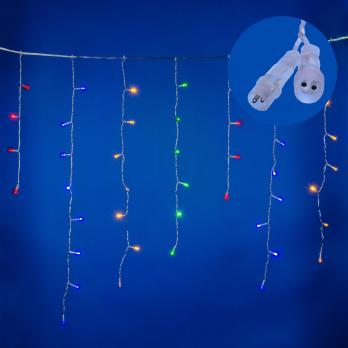 ULD-B12006-195-TTK MULTI IP44 Бахрома светодиодная с эффектом мерцания. 12м. Соединяемая. 195 светодиодов. Разноцветный свет. Провод прозрачный. ТМ Uniel