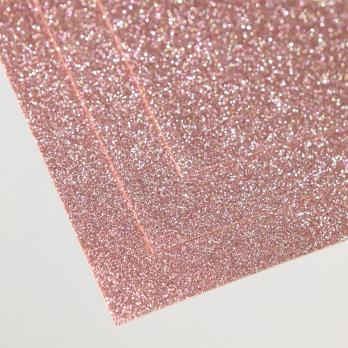 VR-FE4 40T15-S60X70-HPL41H058 Glitter Quarzo rosa-Розовый кварц Фоамиран глиттерный. толщина 1.5мм. лист 60x70см. в пачке из 10 листов. TM Volpe Rosa