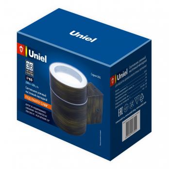 UUL-S91A 50W-GX53 IP65 BRONZE Светильник уличный. под лампу GX53. Архитектурный накладной. Корпус бронза. TM Uniel