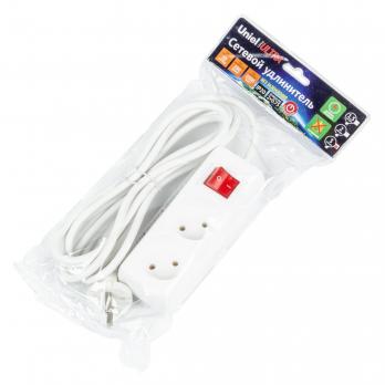 S-CU2-3B WHITE Удлинитель серии Ultra. шнур 3м.. 2 гнезда. 10A. б-з. Белый. TM Uniel