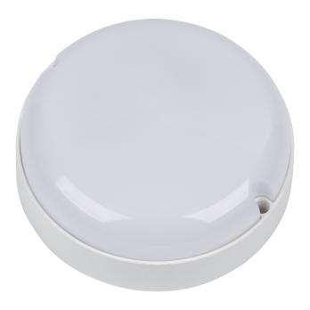 ULW-Q243 12W-4000К-NL SENSOR IP65 WHITE Светильник светодиодный влагозащищенный. с датчиком освещенности и движения. Дежурный-основной режимы. Круг. Белый свет4000K. Диаметр 135мм. Белый. ТМ Volpe