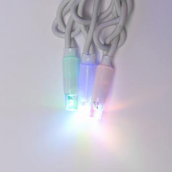 ULD-S1000-120-TWK MULTI IP67 Гирлянда светодиодная с эффектом мерцания. 10м. Соединяемая. 120 светодиодов. Разноцветный свет. Провод белый. TM Uniel.