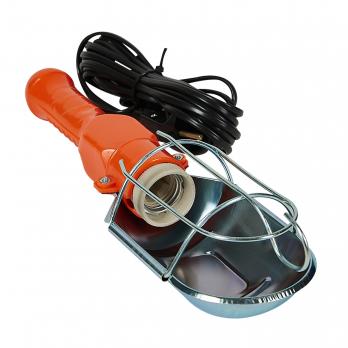 UOL-C25B 60W-E27-10M IP20 ORANGE Светильник переносной под лампу Е27. шнур 10м. выкл. на корпусе. 220В. ТМ Uniel