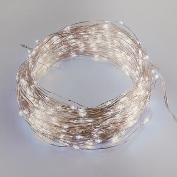 ULD-S5000-500-DTA-RC WHITE IP44 DEW Гирлянда светодиодная Роса. 50м. 500 светодиодов. Белый свет. Пульт ДУ в-к. Провод прозрачный. ТМ Uniel