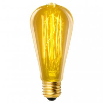 IL-V-ST64-60-GOLDEN-E27 VW02 Лампа накаливания Vintage. Форма конус. Форма нити VW. Картон. ТМ Uniel