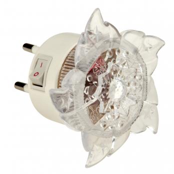DTL-308-Цветок-RGB-4LED-0.5W Светильник-ночник. Выключатель на корпусе. Блистер