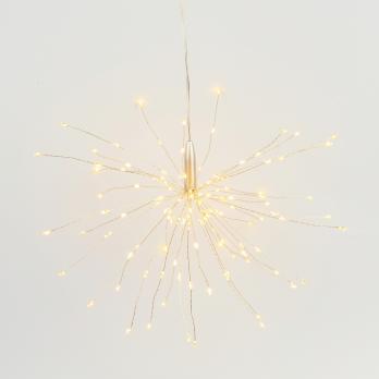 ULD-H3030-150-DTA-3AA-RC WARM WHITE IP20 FIREWORKS Фигура светодиодная Фейерверк на батарейках 3AA не в-к. 30х30см. Подвесная. 120 светодиодов. Теплый белый свет. Пульт ДУ в-к. Провод прозрачный. TM Uniel