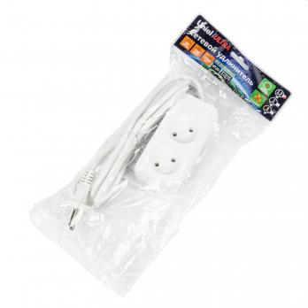 S-CU2-1.5 WHITE Удлинитель серии Ultra. шнур 1.5м.. 2 гнезда. 10A. б-з. Белый. TM Uniel