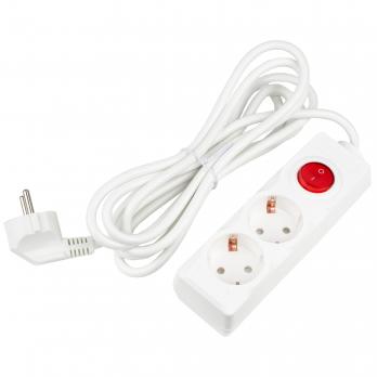 S-GCU2-1.5B WHITE Удлинитель серии Ultra. шнур 1.5м.. 2 гнезда. 16A. с-з. Белый. TM Uniel