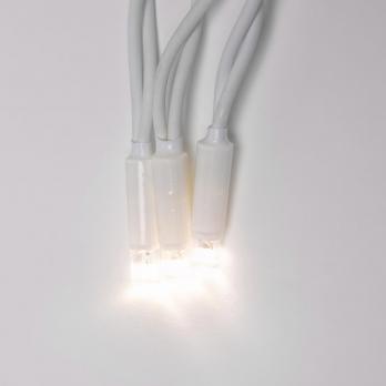 ULD-B3010-200-TWK WARMWHITE IP67 Бахрома светодиодная с эффектом мерцания. 3м. Соединяемая. 200 светодиодов. Теплый белый свет. Провод белый. TM Uniel.