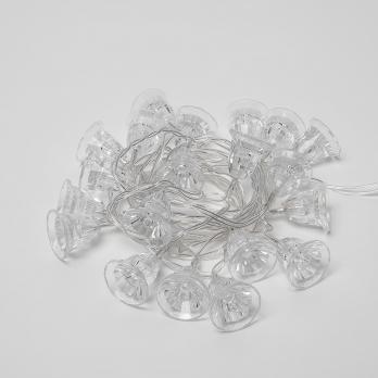 ULD-S0280-020-DTA RGB IP20 BELLS Гирлянда светодиодная Колокольчики с контроллером. 20 светодиодов. 2.8 м. RGB. IP20. провод прозрачный.