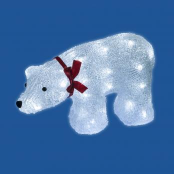 ULD-M3423-040-STA WHITE IP20 WHITE BEAR Фигура светодиодная Белый медведь. 40 светодиодов. 34x12x23 см. белый. IP20