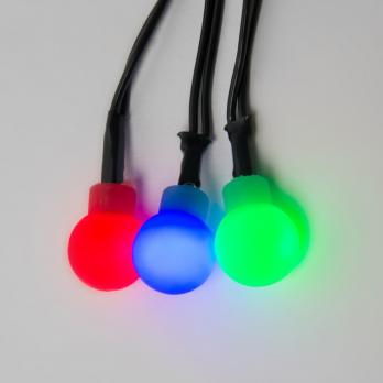 ULD-S0540-060-DGA MULTI IP20 COLORBALLS Гирлянда светодиодная с контроллером Разноцветные шарики. 60 светодиодов. 5.4 м. разноцветная. IP20. провод зеленый