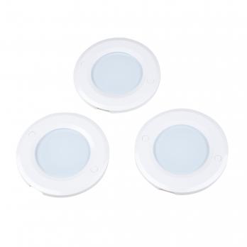 ULM-F40-6W-4200K-DIM SENSOR IP20 WHITE Светильник светодиодный накладной. ультратонкий с бесконтактным выключателем. диммер. набор из 3-х шт. Круглый. D85х6.5мм. 255Lm. Белый. ТМ Uniel