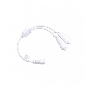 UCX-F90 S2-0.4M-WH Провод-разветвитель для гирлянд серии F90PRO. 0.4м. 2 выхода. Статика-мерцание. IP67. Белый. ТМ Uniel