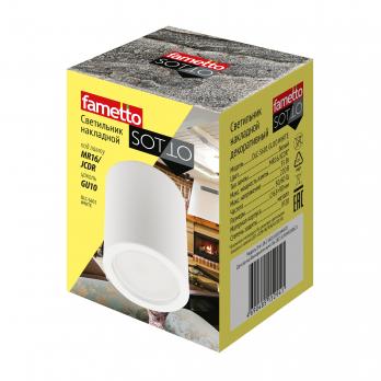DLC-S601 GU10 WHITE Светильник декоративный накладной. серия Sotto. Без лампы. цоколь GU10. Металл. Белый. TM Fametto