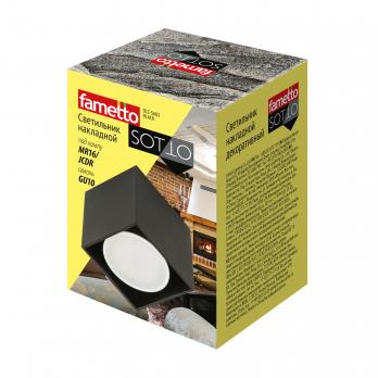 DLC-S602 GU10 BLACK Светильник декоративный накладной. серия Sotto. Без лампы. цоколь GU10. Металл. Черный. TM Fametto