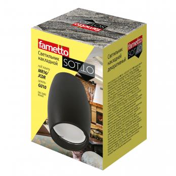 DLC-S603 GU10 BLACK Светильник декоративный накладной. серия Sotto. Без лампы. цоколь GU10. Металл. Черный. TM Fametto