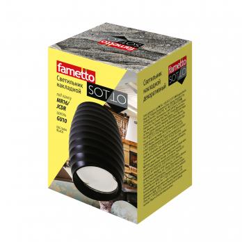 DLC-S604 GU10 BLACK Светильник декоративный накладной. серия Sotto. Без лампы. цоколь GU10. Металл. Черный. TM Fametto