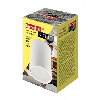 DLC-S607 GU10 WHITE Светильник декоративный накладной. серия Sotto. Без лампы. цоколь GU10. Металл. Белый. TM Fametto