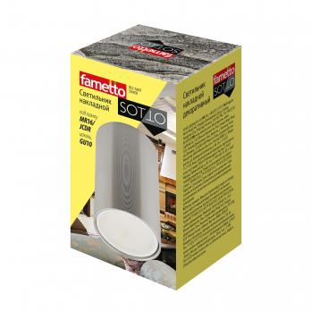 DLC-S607 GU10 SILVER Светильник декоративный накладной. серия Sotto. Без лампы. цоколь GU10. Металл. Серебро. TM Fametto
