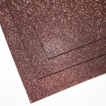 VR-FE4 40T13-S60X70-HPL52EG056 Glitter Cioccolata-Шоколад Фоамиран глиттерный. толщина 1.5мм. лист 60x70см. в пачке из 10 листов. TM Volpe Rosa