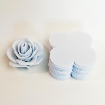 VR-PE5 16T20-R100-HNZ03 SOFTIN CUT701 Sky Blue-Небесно-голубой Софтин. толщина 2мм. Вырубка Четырехлистник. 9х9см. TM Volpe Rosa