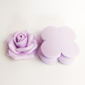 VR-PE5 16T20-R100-HNZ15 SOFTIN CUT701 Lilac-Сиреневый Софтин. толщина 2мм. Вырубка Четырехлистник. 9х9см. TM Volpe Rosa