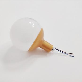 UFP-R80-N62-G4 OPAL-GOLD Комплект для изготовления декоративного светильника: рассеиватель опал D80мм. основание с переходником на трубу D16мм. патрон G4. Золотой. TM Uniel